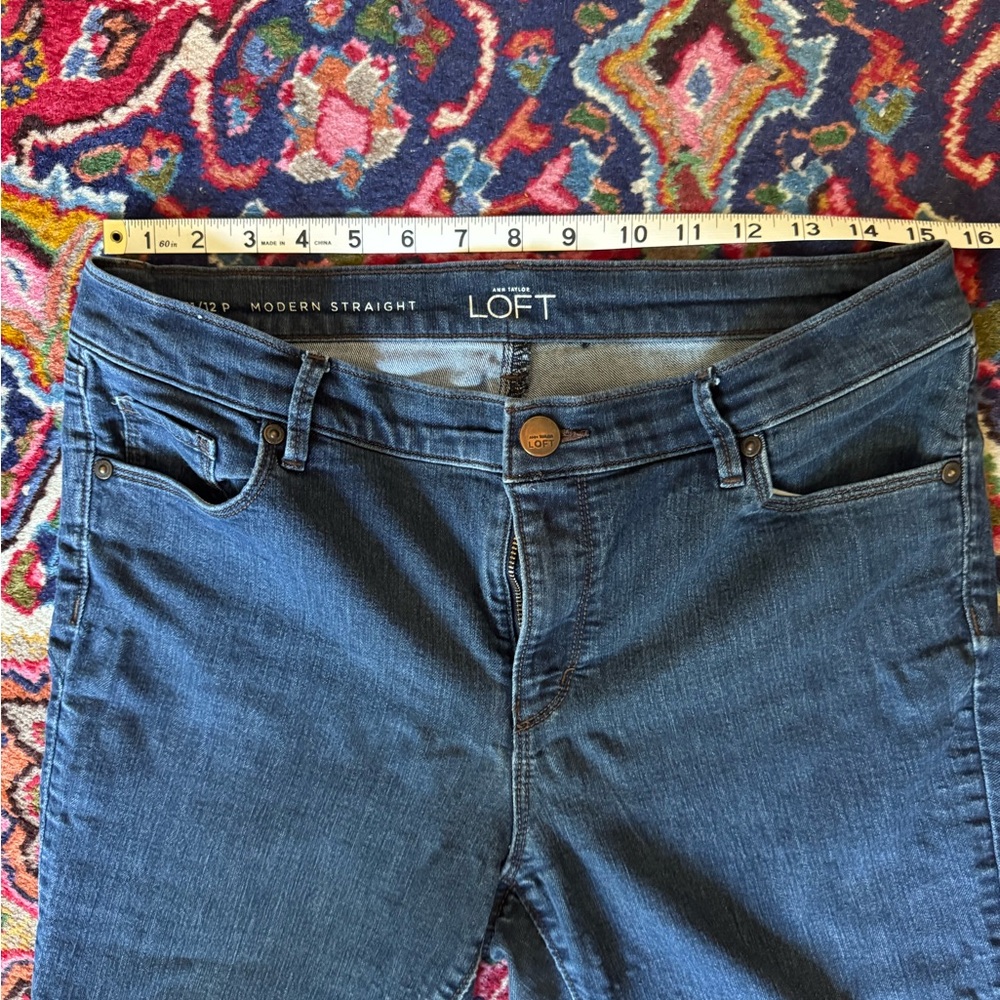 LOFT Women's Straight Leg Jeans - Dark Blue